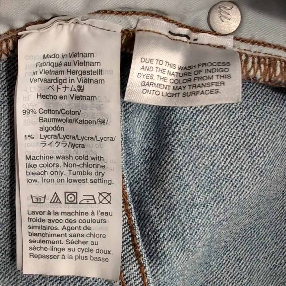 Madewell The Perfect Vintage Jeans Straight Leg Frayed Hem Size 25P - Picture 10 of 11